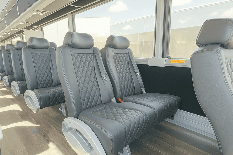 interior of Charter Bus Rental Pomona charter bus